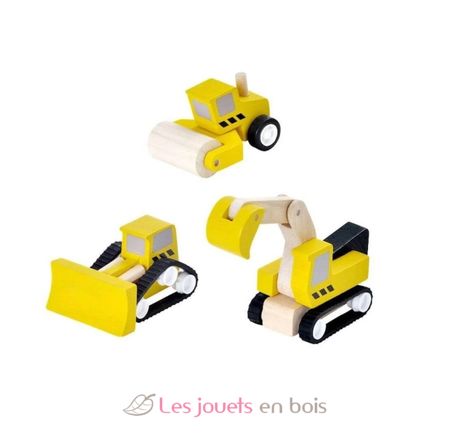 Set véhicules de chantier Tender Leaf Toys TL8355 - Véhicules de chantier  en bois
