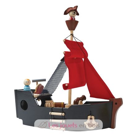 Mon 1er bateau de pirate en bois PT6114 Plan Toys 1