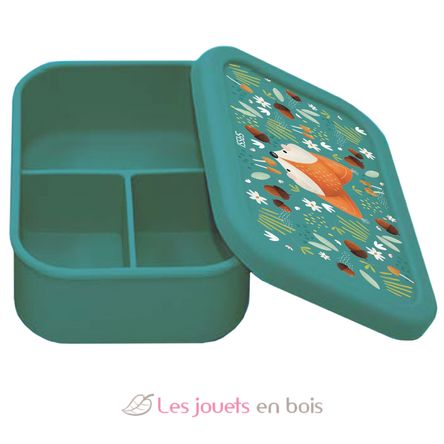 Boîte à lunch en silicone Crunchy le renard SJ-SI1723 Sassi Junior 1