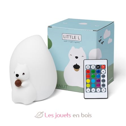 Veilleuse Écureuil avec télécommande LL-SQUWHITER Little L 2