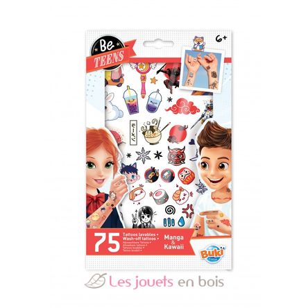 75 Tattoos lavables Manga Kawaï BUK-TA007 Buki France 1