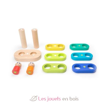 Empilable en bois magnétique 11 pcs TG-STA-BGY-801T Tegu 2