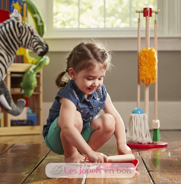6 pièces ensemble de nettoyage ménage jouets pelle balai cintre pour  tout-petits enfant 