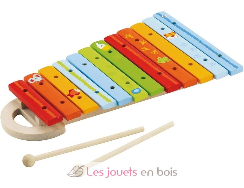 Instrument de musique Xylophone en bois à 8 notes Comprend 2 maillets en  bois pour enfants Jouets éducatifs pour enfants 