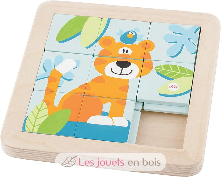 4 pièces Puzzles en bois colorés pour 1 2 3 4 ans Enfants