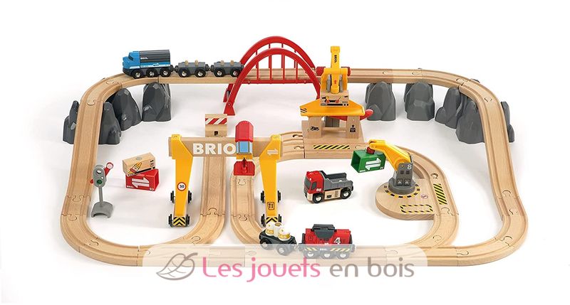 Green series Train en Bois Enfant, Circuit Train Enfant - Trains
