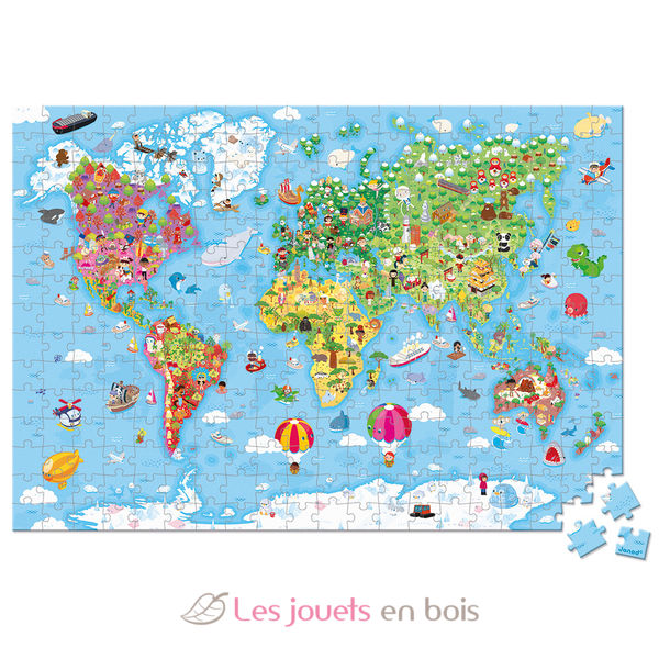 200 pièces de puzzle de carte du monde pour enfants et adultes, puzzle de  carte du